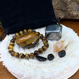Tiger's Eye Mala armband Fortitude pokasett