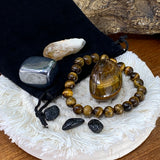 Tiger's Eye Mala armband Fortitude pokasett