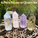 4-Piece Pillars of Quartz Set