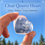 Corazón de cuarzo transparente
