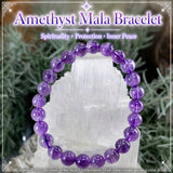 Mala Amethyst Bracelet With Velvet Pouch