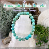 Mala Amazonite Bracelet With Velvet Pouch