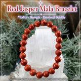 Mala Red Jasper Bracelet With Velvet Pouch