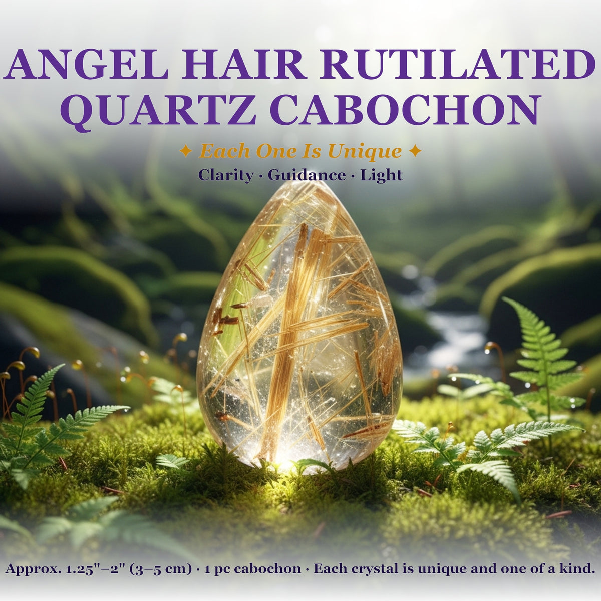 Angel Hair Rutilated Quartz Teardd