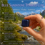 Blue Sandstone Tumbled Cube