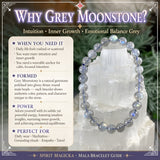 Mala Grey Moonstone Bracelet With Velvet Pouch