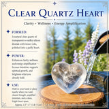Corazón de cuarzo transparente