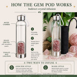 Strawberry Quartz Gem Pod Water Bottle 💧