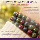 Mala Dragon's Blood Bracelet With Velvet Pouch