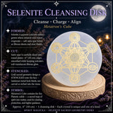 Selenite Metatron's Cube Cleansing Disk