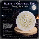 Selenite OM Chakra Cleansing Disk