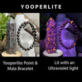 SALE TODAY -Yooperlite - The Stone that Glows + Mala Bracelet Combo Set