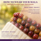 Mala Red Earth Mookaite Jasper Bracelet With Velvet Pouch