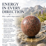 Red Granite Sphere - Medium
