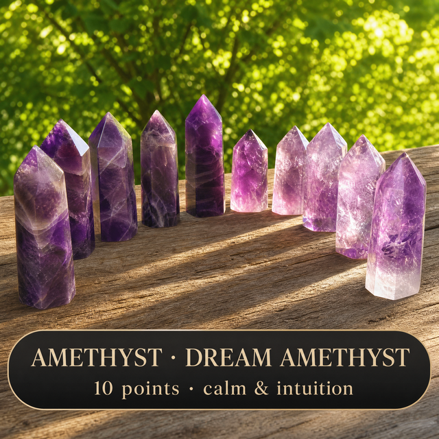 Amethyst and Dream Amethyst points