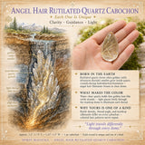 Angel Hair Rutilated Quartz Teardrop Cabochon