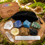 Chakra Alignment Crystal Pouch Set