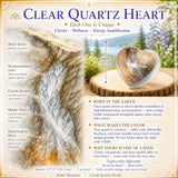 Corazón de cuarzo transparente