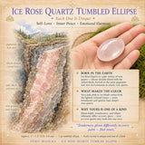 Ice Rose Quartz Tumbled Ellipse
