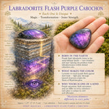 Labradorite Flash Purple Cabochon