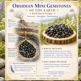 Obsidian Mini Gemstones  (50 Gram / 1.7oz Lot)