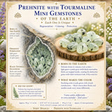Prehnite With Tourmaline Mini Gemstones (50 Gram / 1.7oz. Lot)