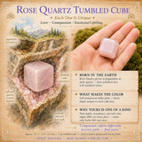 Rose Quartz Tumbled Cube