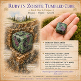 Ruby in Zoisite Tumbled Cube