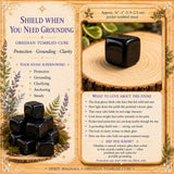 Obsidian Tumbled Cube