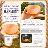 Orange Selenite Crystal Bowl