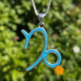 ♑ Capricorn Opal Zodiac Necklace - December 22 to January 19