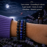 Ogrlica z obeskom iz bakrene žice Z ARRON DESIGN Serenity Moonstone