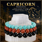 ♑ Capricorne - 22 décembre - 19 janvier - Ensemble de bracelets en cristal d'astrologie du zodiaque