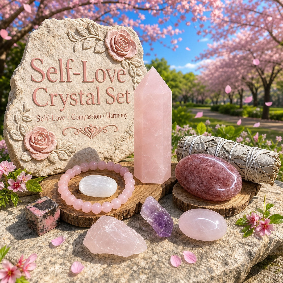 Self-Love Rose Quartz + Allies Crystal Collection