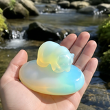 Ogrlica z obeskom iz bakrene žice Z ARRON DESIGN Serenity Moonstone