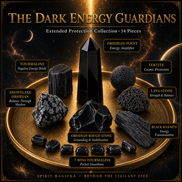 16-stykki Dark Energy Guardian Stones búntsett 👉 60% afsláttur