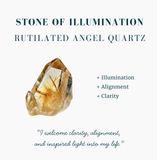 Angel Hair Rutilated Quartz Teardrop Cabochon