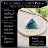 Multicolor Fluorite Pyramid - Small