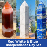 Red, White & Blue - Independance Day Crystal Set