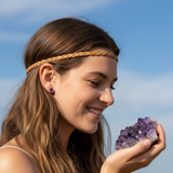 Earrings - Amethyst Studs