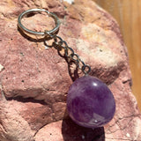Amethyst Crystal Keychain