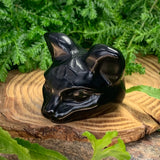 Crystal Animal Spirit Totems: Black Protection Agate Third Eye Cat
