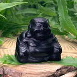 Crystal Spirit Totems:  Black Protection Agate Buddha
