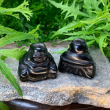 Crystal Spirit Totems:  Black Protection Agate Buddha