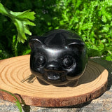 Crystal Animal Spirit Totems: Black Protection Agate Pig
