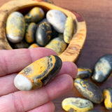 Bumblebee Yellow Jasper Tumbled Stone