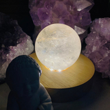 ✨Crystal Mood Light Base + Medium Quartz Sphere — Holiday Glow Edition✨