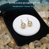 Earrings - Rutilated Quartz Studs