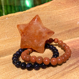 Fire Quartz Crystal Star + Mala Bracelets Gift Set