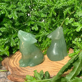 Crystal Animal Spirit Totems: Green Quartz Wolf